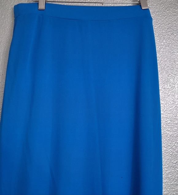 NWT INC International Concept Bright Blue Midi Skirt With Ruching Detail Size XL - Picture 6 of 8